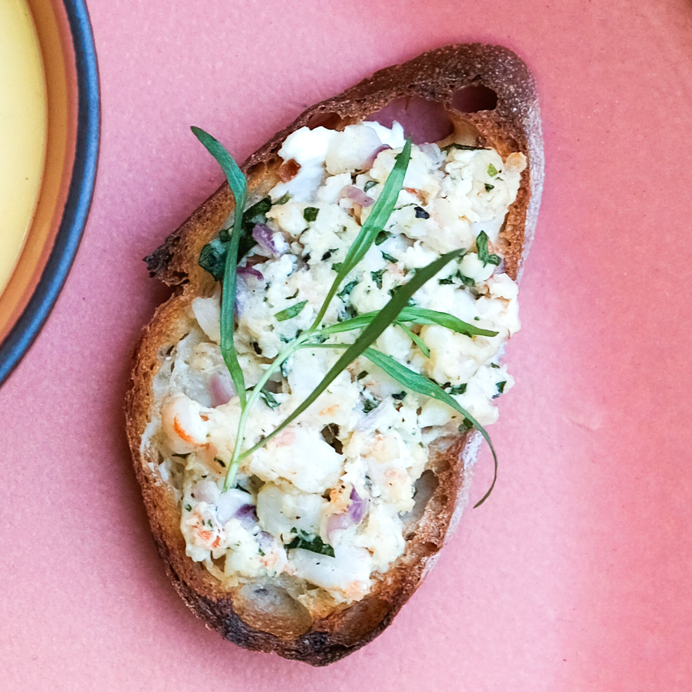 su-Mustard Tarragon Shrimp Toasts