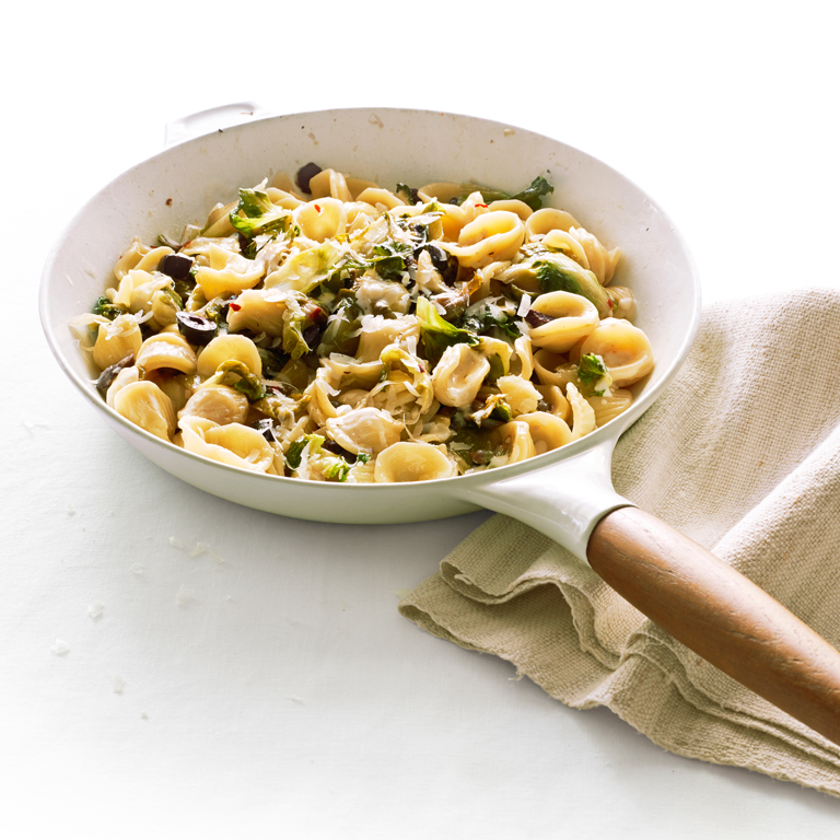 su-Orecchiette with Escarole, Capers, and Olives Image