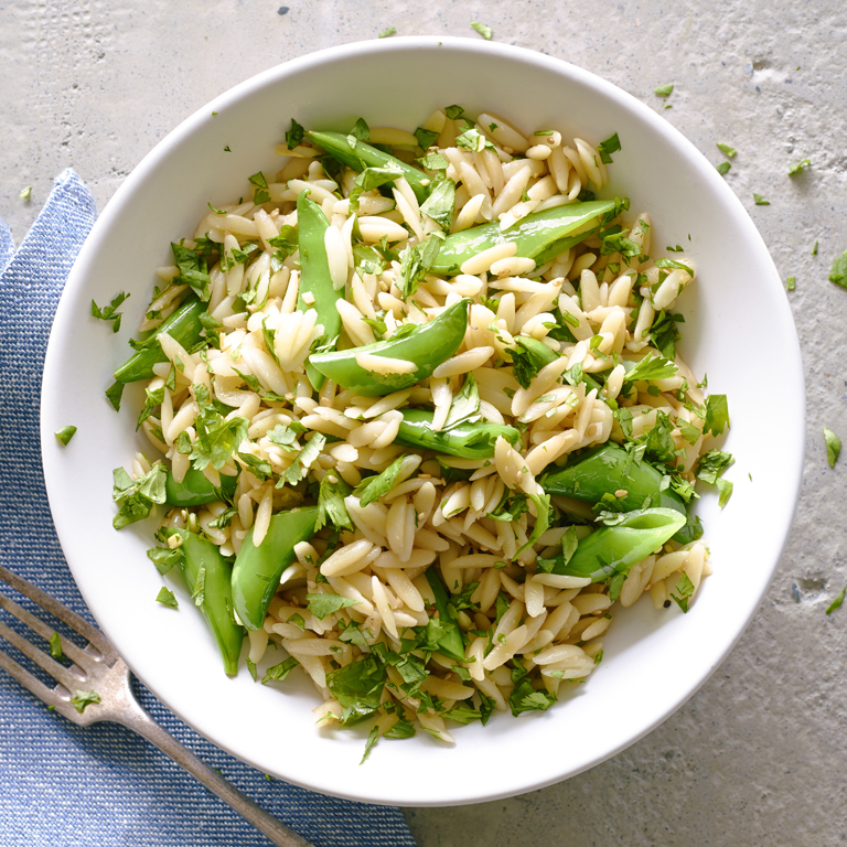 su-Orzo with Sesame and Peas Image