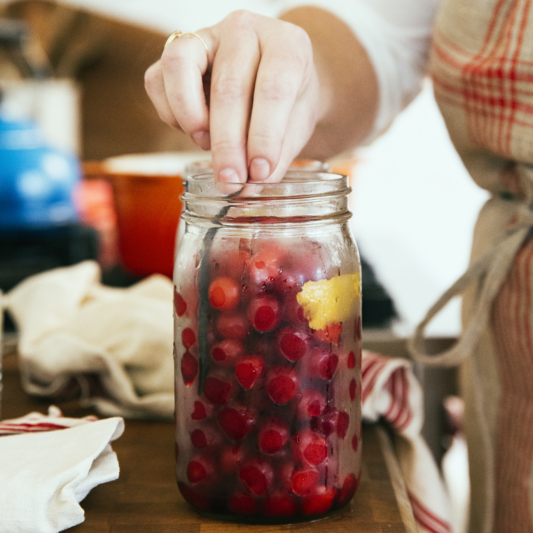 su-Pickled Cherries with Tarragon and Vanilla Image