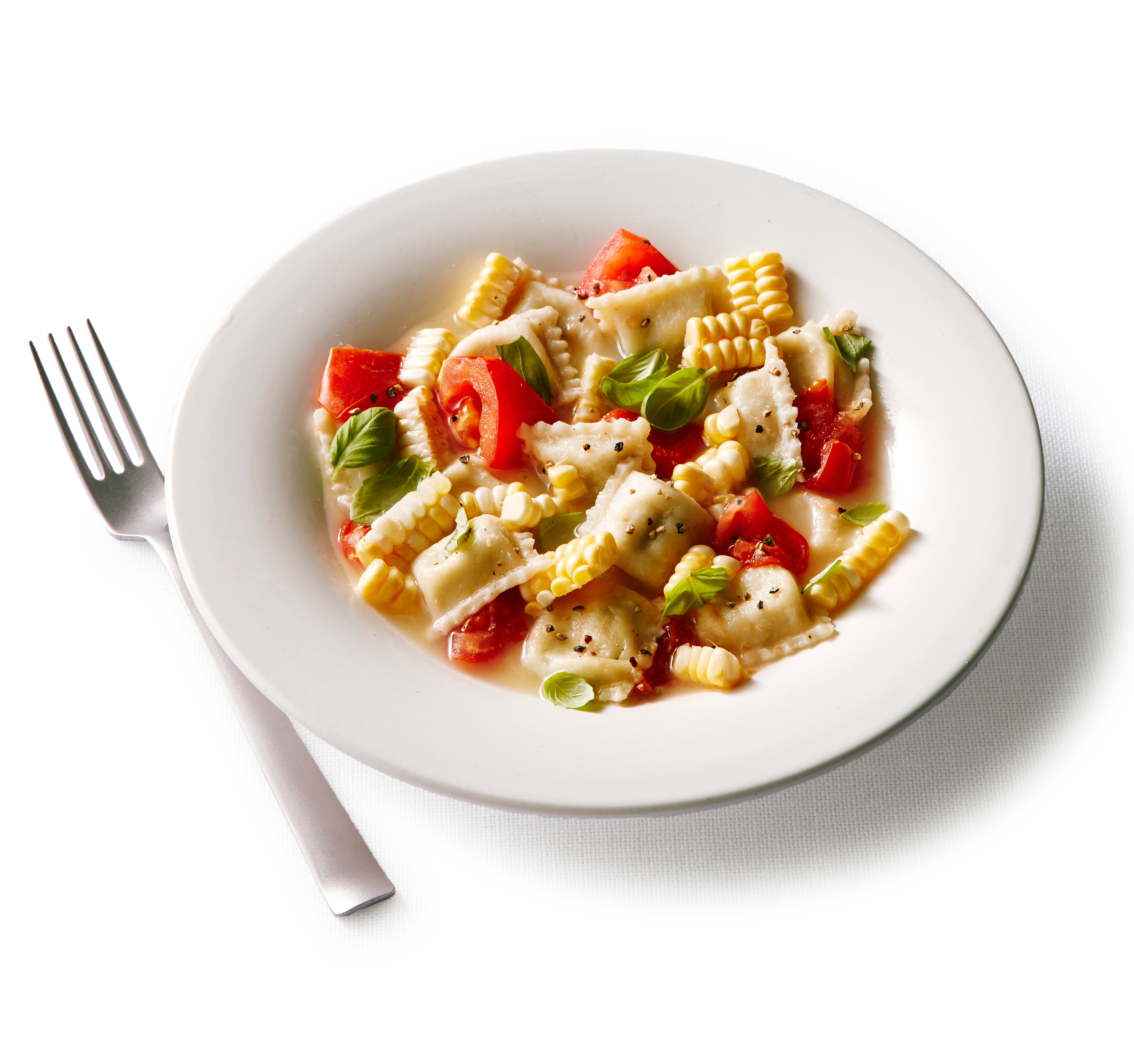 su- Ravioli with Corn and Tomatoes
