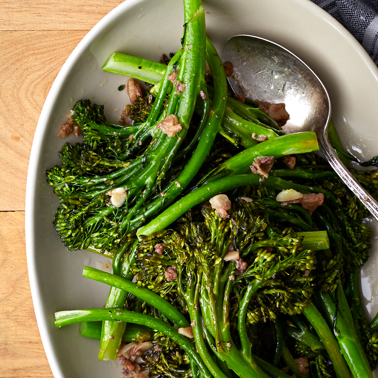 su-Roasted Broccolini with Anchovy Sauce Image