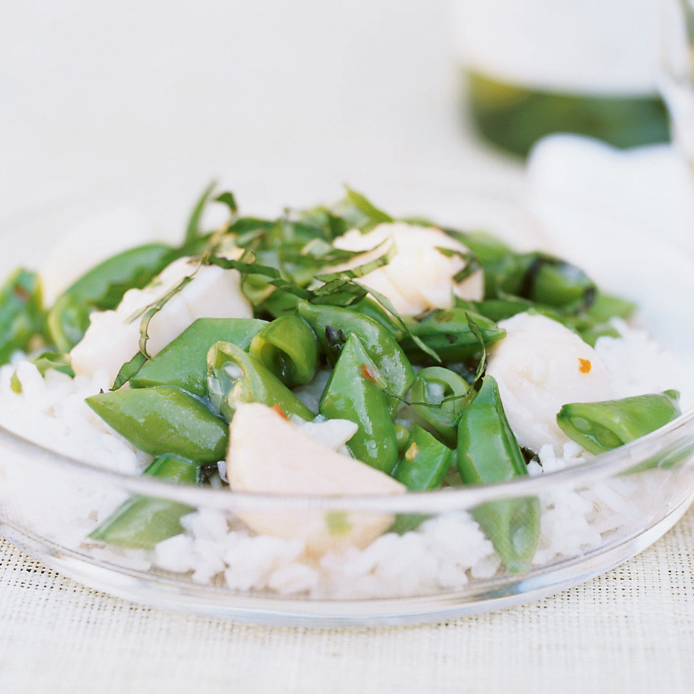 Scallop and Sugar Snap Pea Stir-Fry