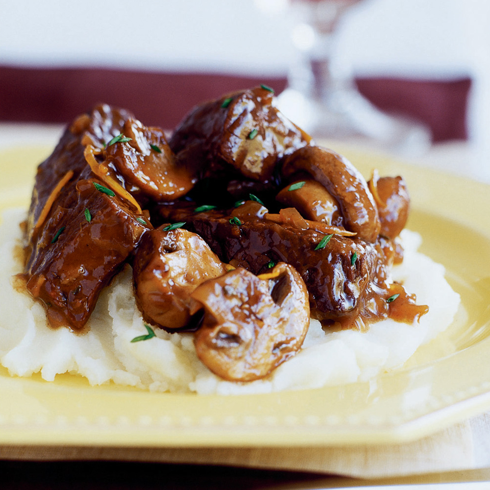 Slow-braised Beef Stew with Mushrooms