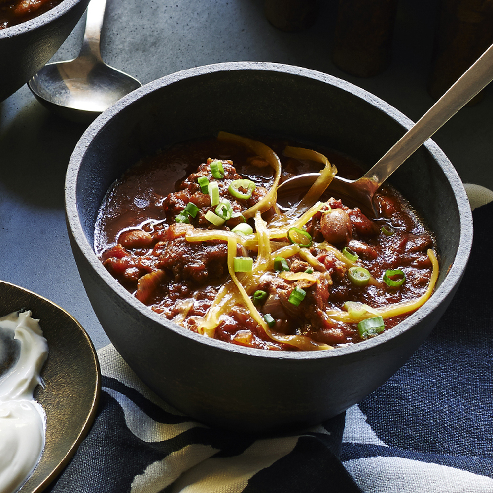 su – Smoky Beef-and-Bacon Chili