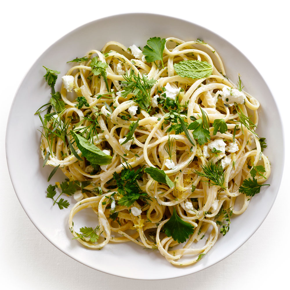su-Spring Herb Goat Cheese Linguine Image