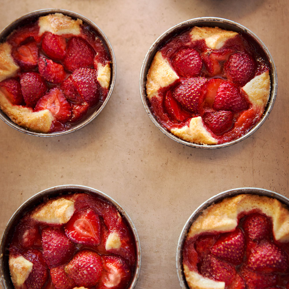 Strawberry and Cornmeal Crostatas