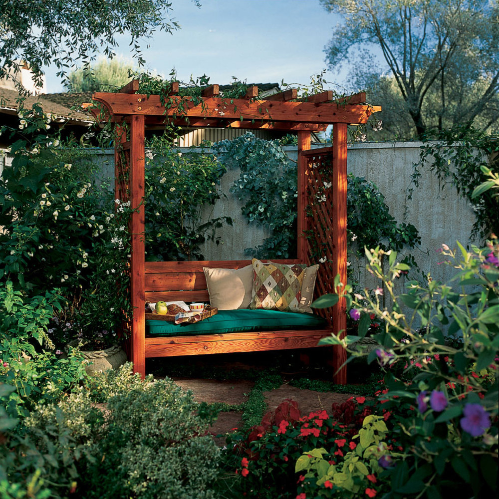 How to Build a Garden Arbor Bench - Sunset Magazine