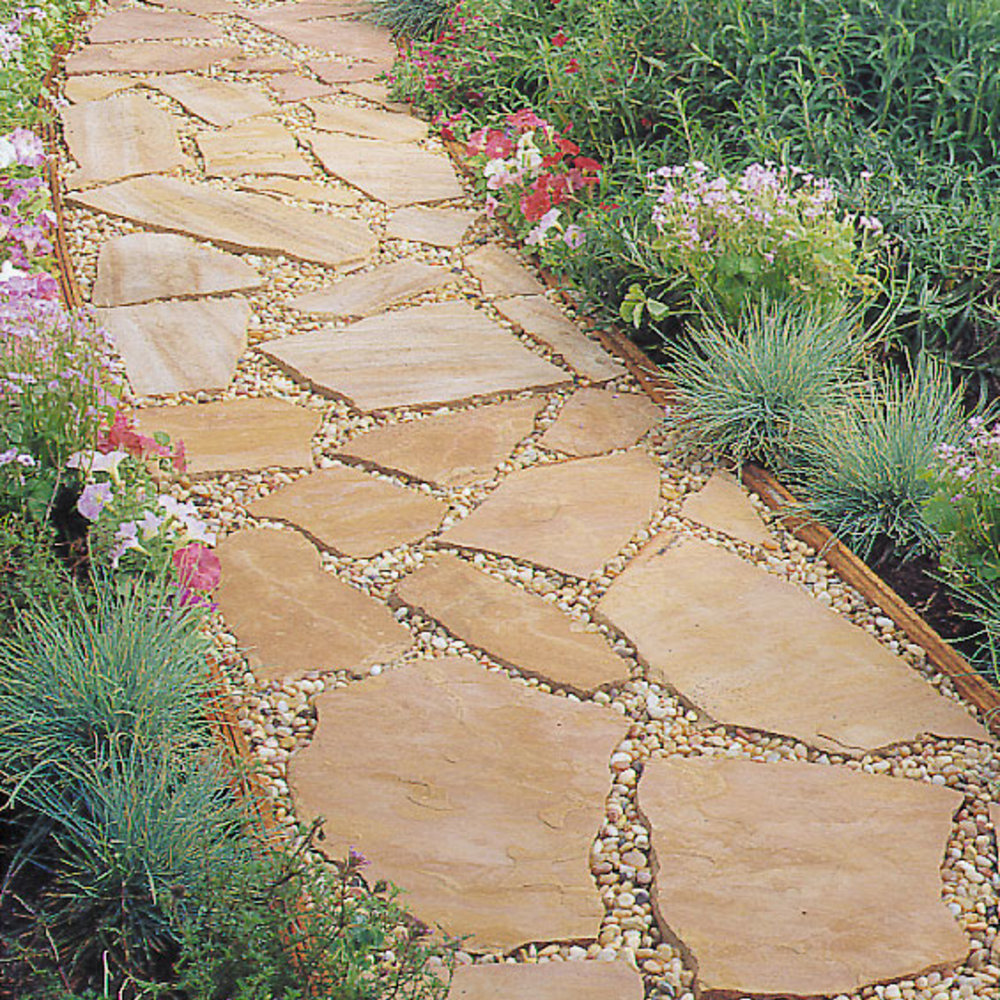 Laying flagstone on sale in sand