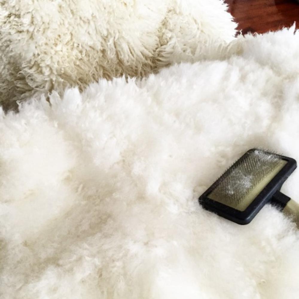 how to fix faux fur rug that is matted