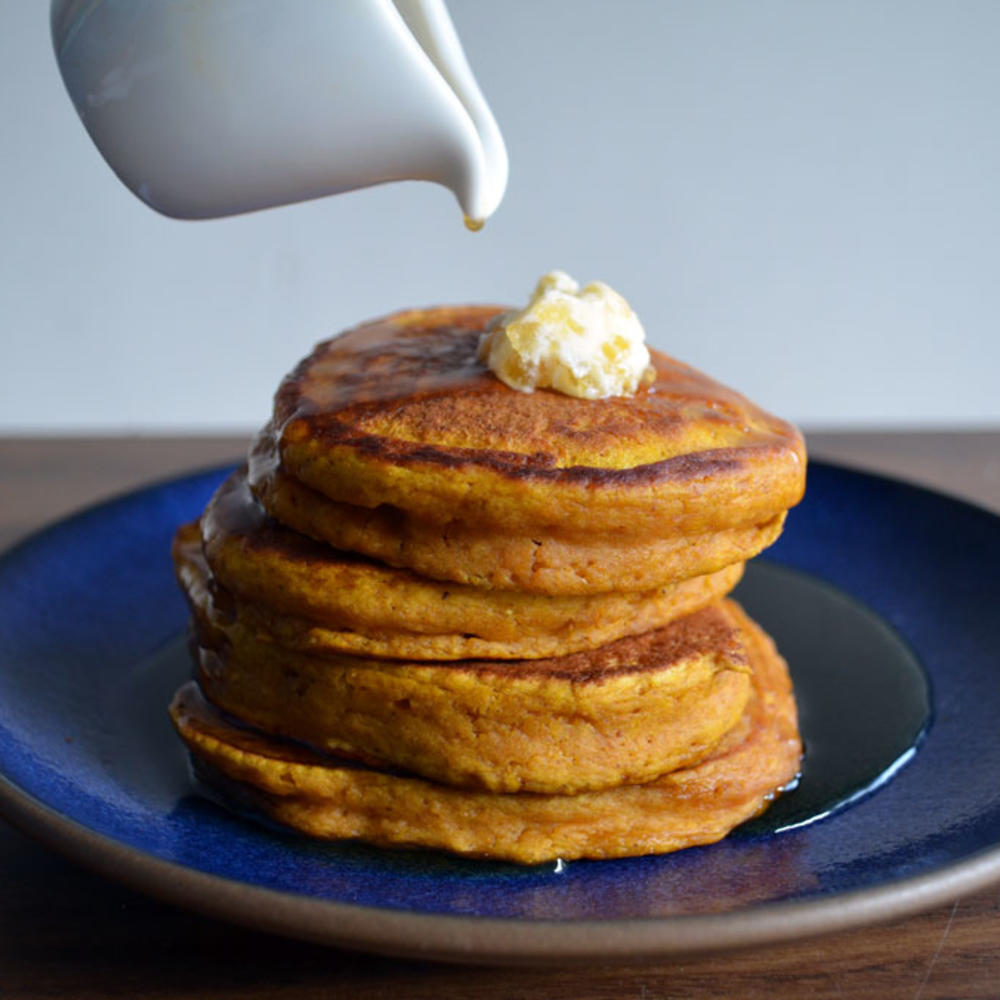 Fluffy pumpkin pancakes with ginger butter Sunset Magazine