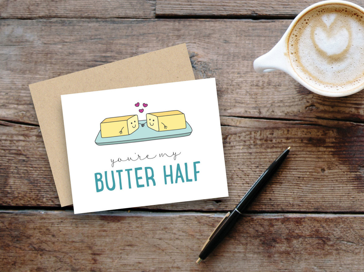 Butter Valentine's card