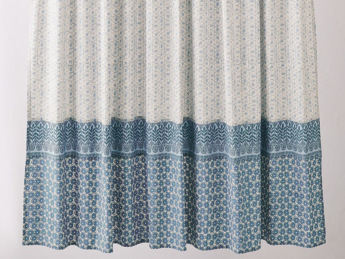 8 Fabric Shower Curtains Your Bathroom Desperately Needs Sunset Blue Moon Shower Curtain
