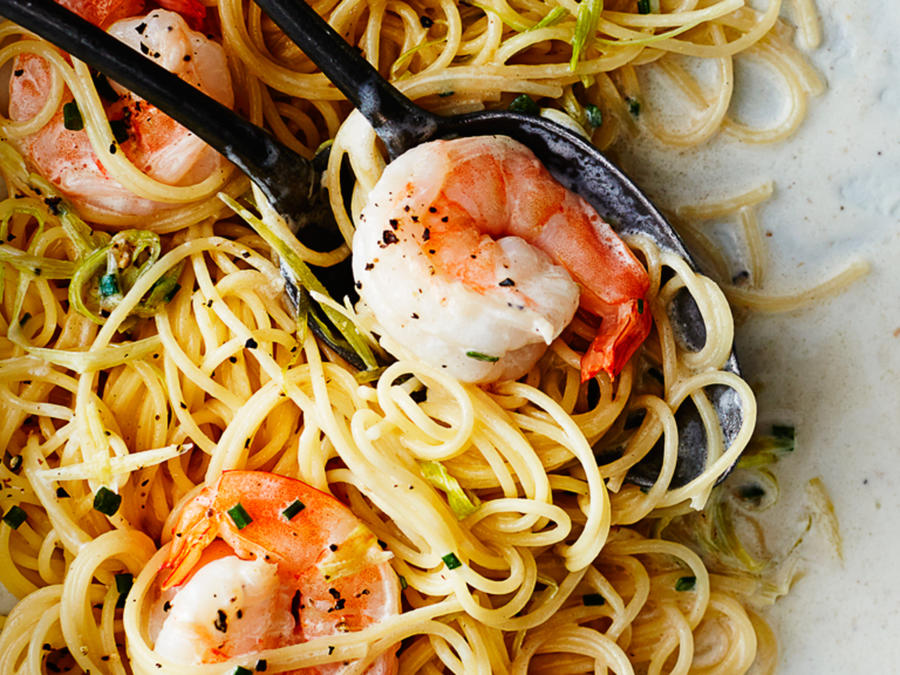 Angel Hair Pasta With Garlic Shrimp Recipe, Food Network Kitchen