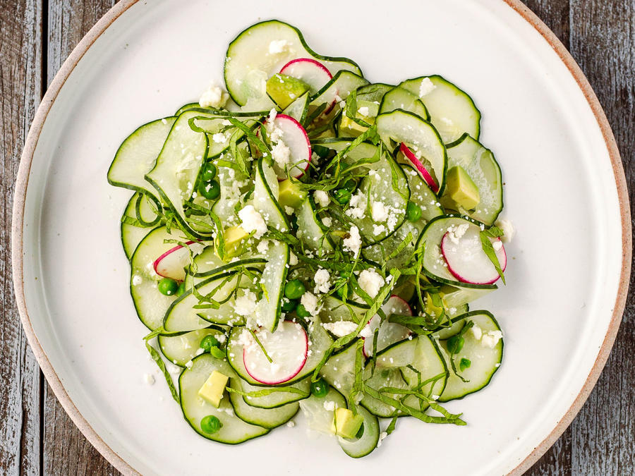 Cucumber And Pea Salad With Mint And Feta Recipe Sunset Magazine