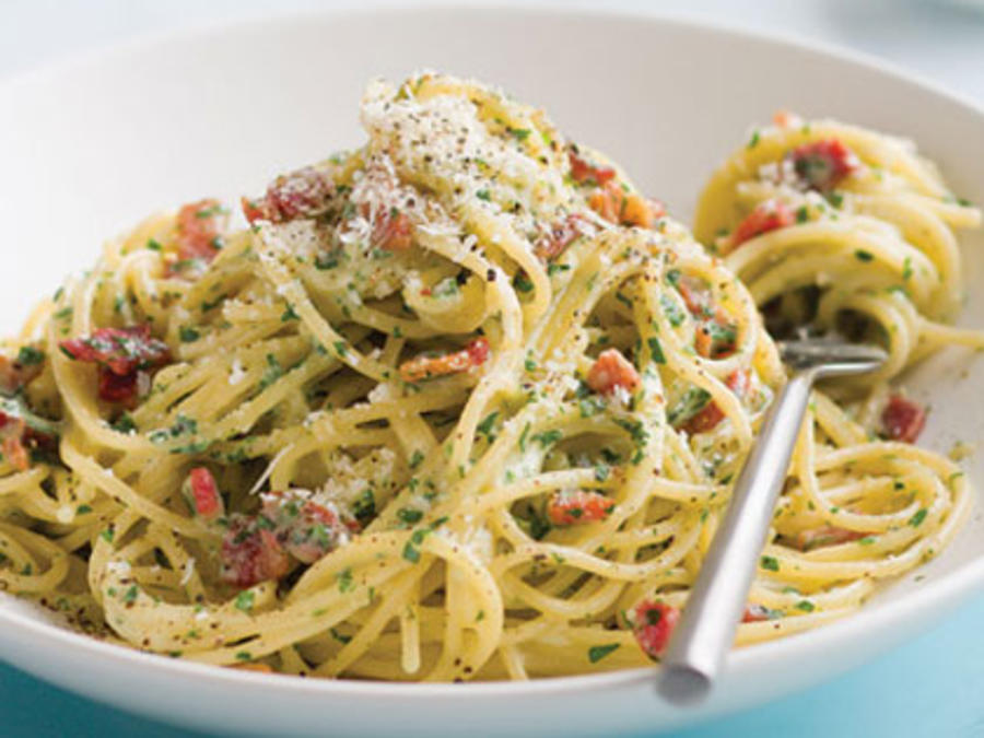 Spaghetti Carbonara Recipe -Sunset Magazine