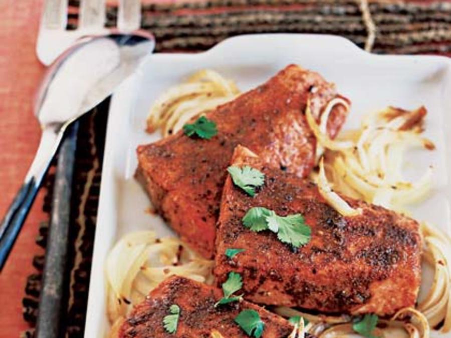 IndianSpiced Salmon Recipe Sunset Magazine