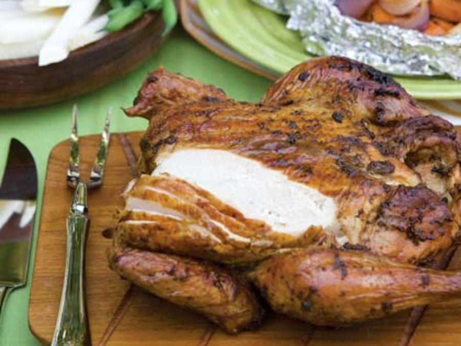 SpiceRubbed SmokeRoasted Chicken Recipe Sunset Magazine
