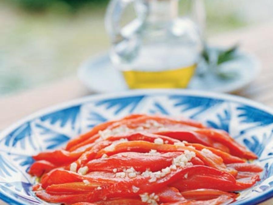 Roasted Red Peppers with Garlic and Olive Oil Recipe Sunset Magazine