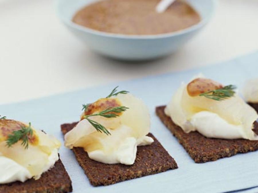 DillCured Halibut with Mustard Sauce Recipe Sunset Magazine