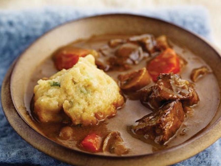 BeefAle Stew & Green OnionButtermilk Dumplings Recipe Sunset Magazine