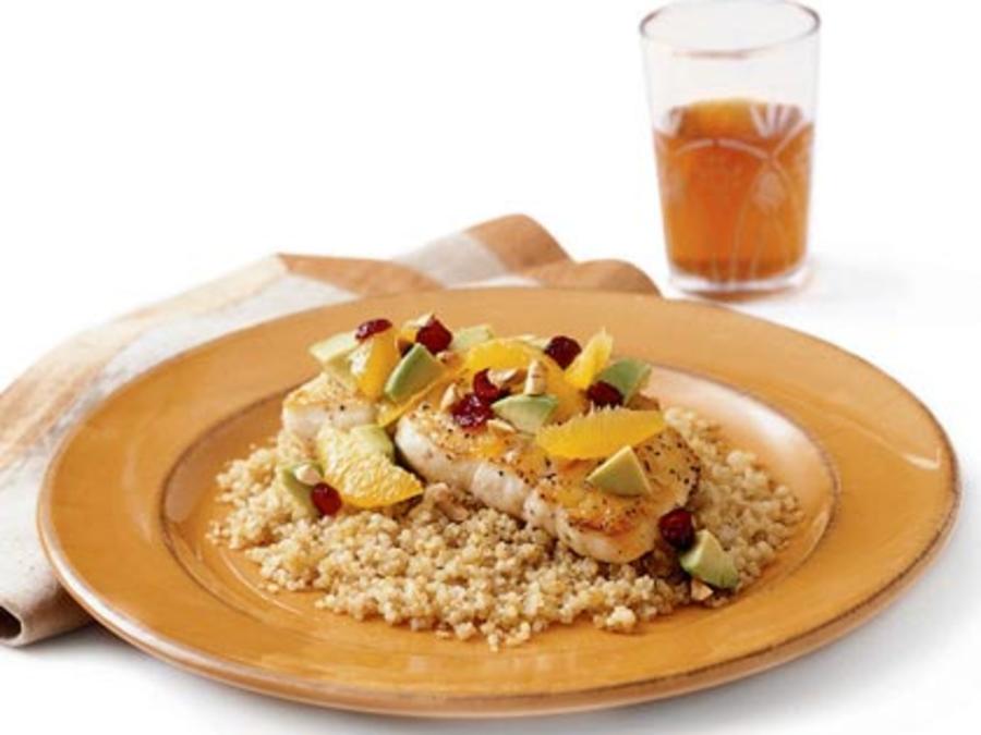 Orange Halibut with Quinoa Recipe Sunset Magazine