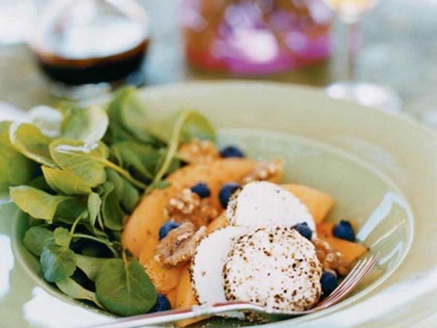 Melon Goat Cheese Salad With Agrodolce Dressing Recipe Sunset