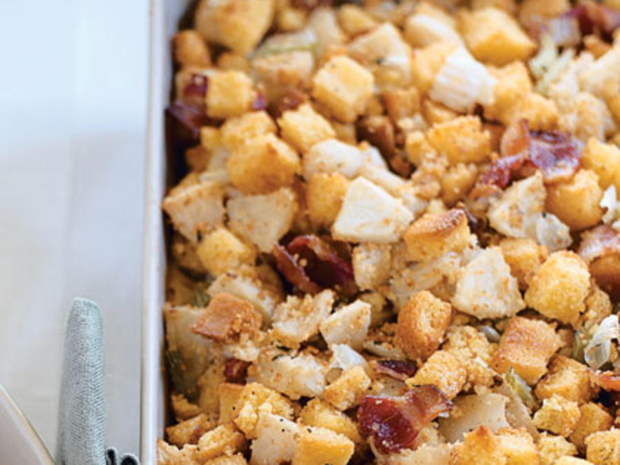 Apple Bacon Cornbread Stuffing Recipe Sunset Magazine