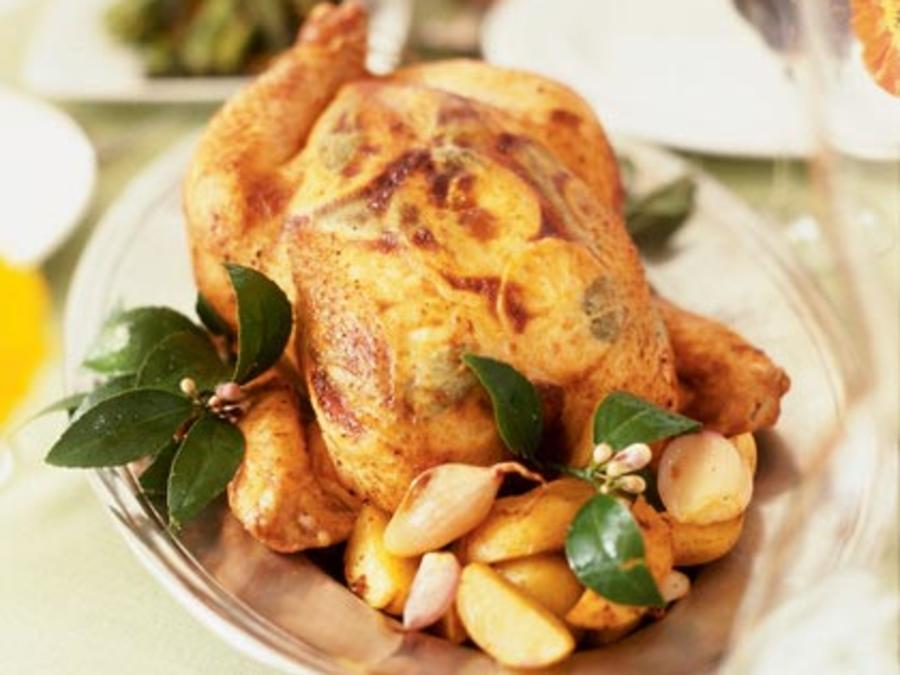 Roast Lemon Chicken with Shallots and Potatoes Recipe - Sunset Magazine