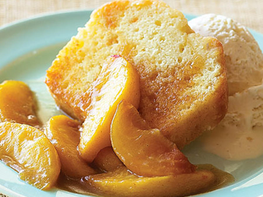 Sautéed Peaches over Pound Cake Recipe Sunset Magazine
