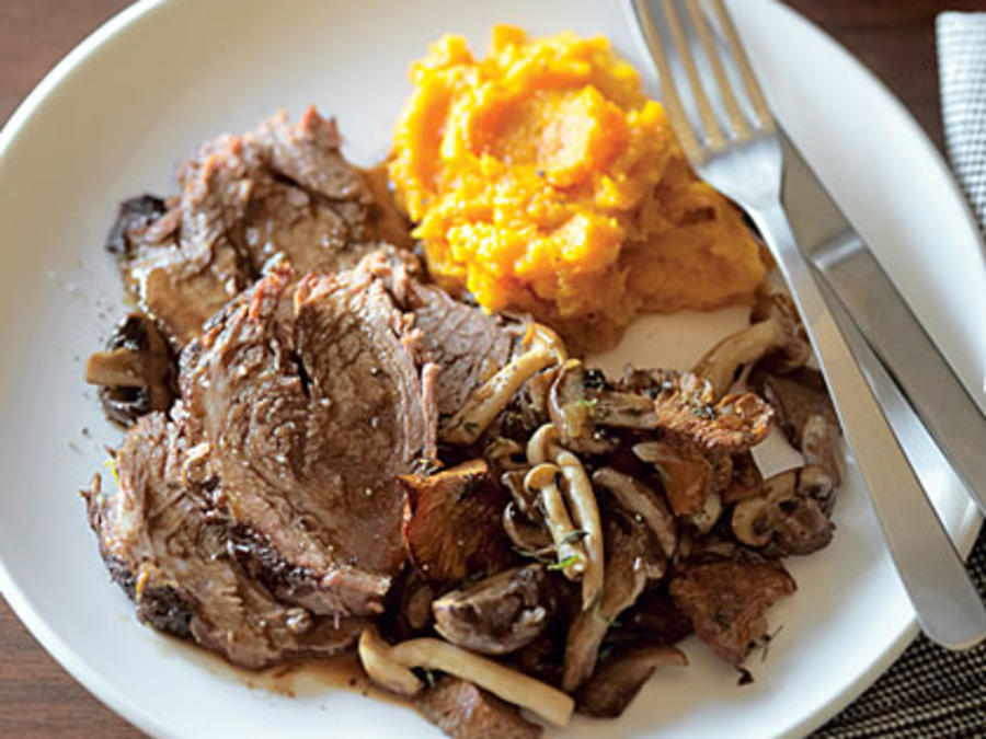 Pot Roast with Wild Mushrooms and Fresh Thyme Recipe Sunset Magazine