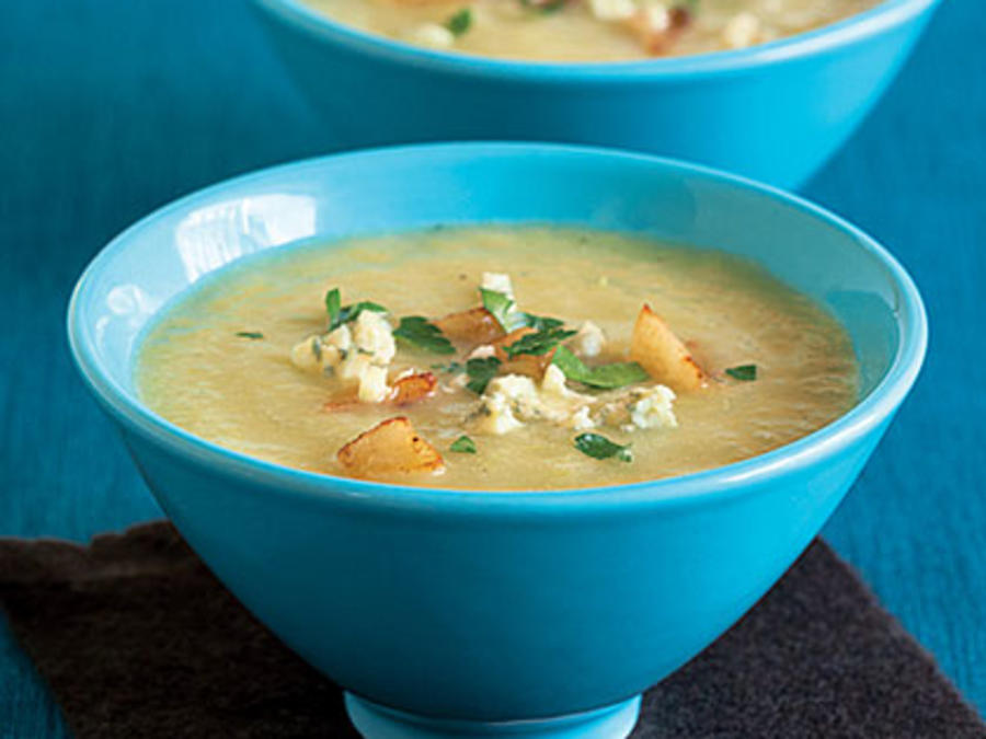 Celery Soup with Apples and Blue Cheese Recipe Sunset Magazine
