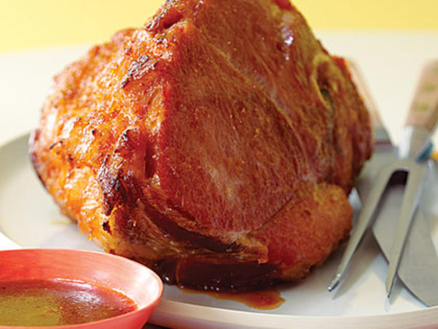 Baked Ham with Sticky Meyer LemonSpice Glaze Recipe Sunset Magazine