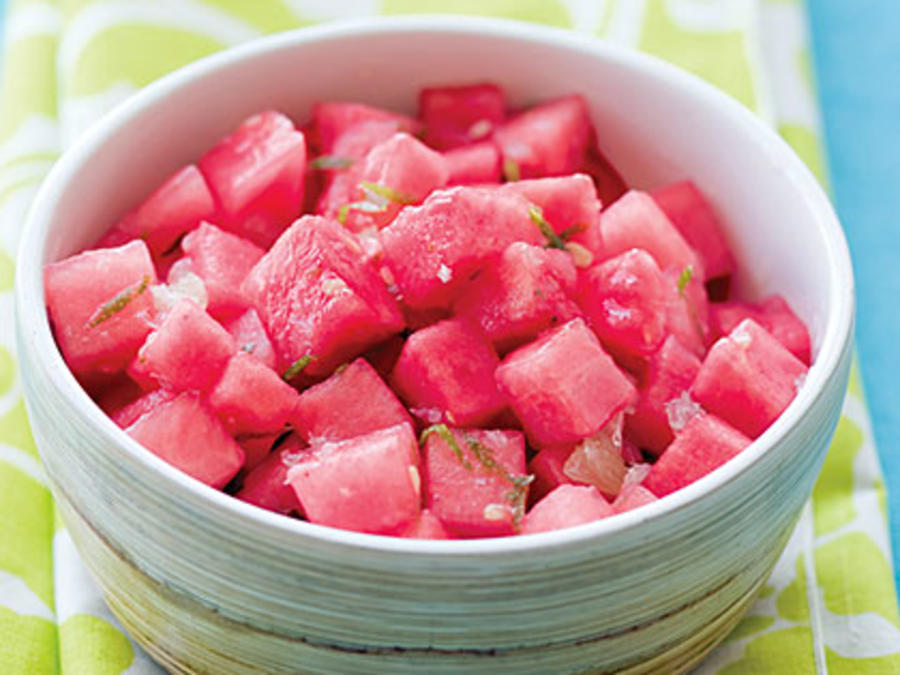 Watermelon Salad With Lime Dressing Recipe Sunset Magazine Cilantro lime dressing makes everything better from salads to tacos, to burritos to bowls to grilled chicken or fish. watermelon salad with lime dressing