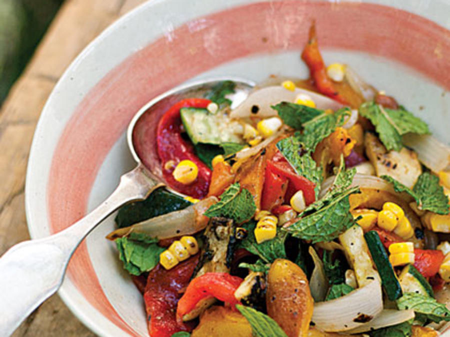 Fire-Roasted Vegetable Salad Recipe - Sunset Magazine