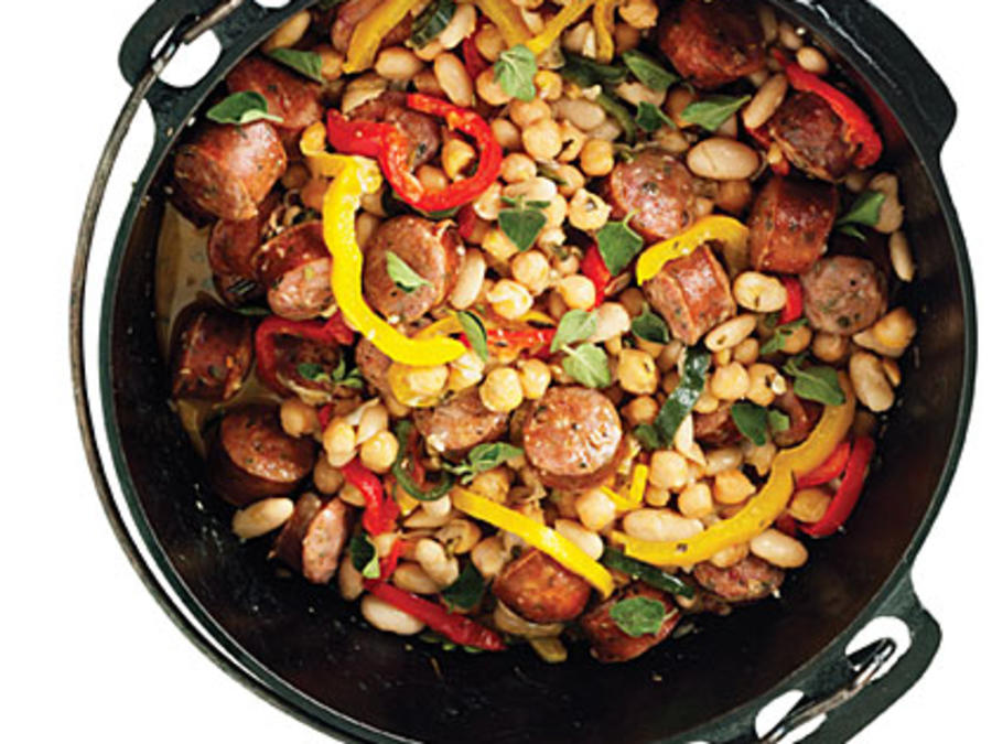 Sausage and Bean DutchOven Stew Recipe Sunset Magazine