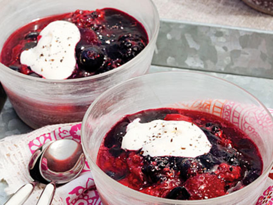 Crushed Berries with Hibiscus Jelly Recipe Sunset Magazine