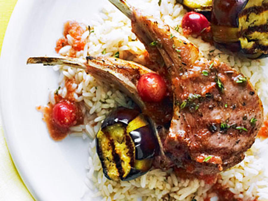 Grilled Lamb Chops with Turkish Grape Sauce Recipe