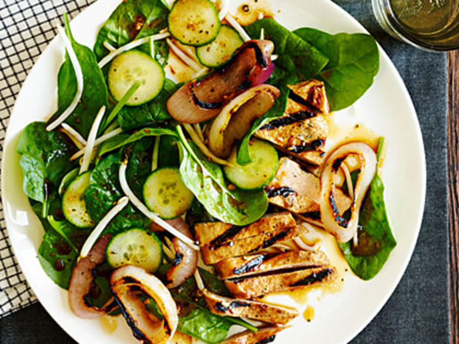 Chinese Black Pepper Pork And Spinach Salad Recipe Sunset Magazine