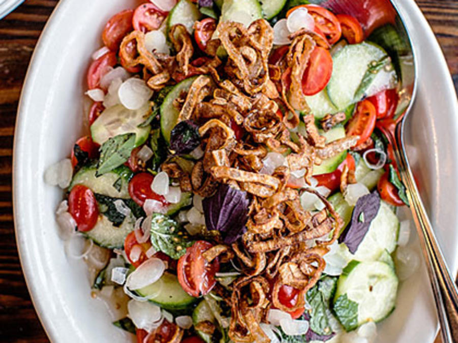 Cucumber Salad with Caramelized Shallots & Herbs Recipe Sunset Magazine