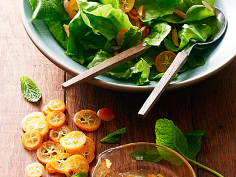 Kumquat Mint Salad with Jasmine Dressing Recipe - Sunset Magazine