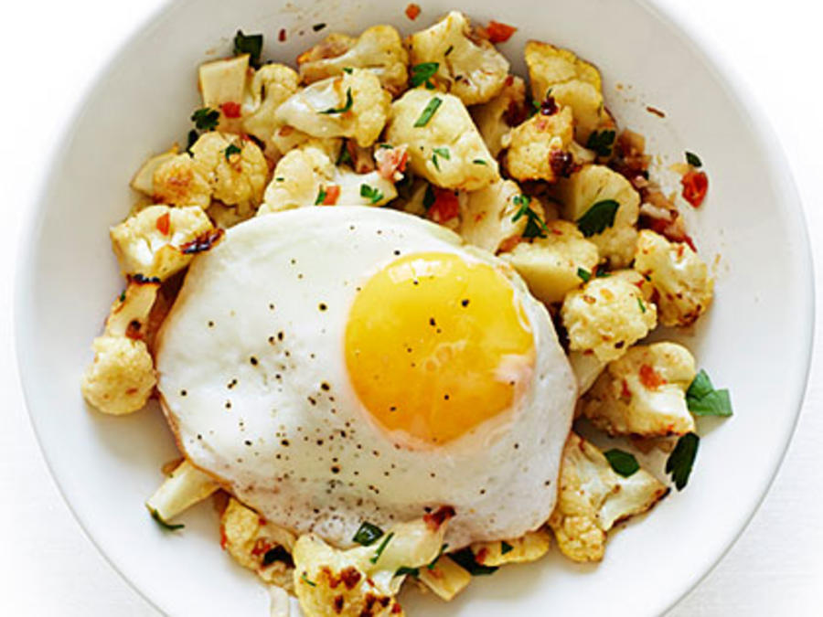Roasted Cauliflower with a Fried Egg Recipe - Sunset Magazine