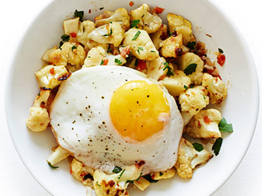 Roasted Cauliflower with a Fried Egg Recipe Sunset Magazine