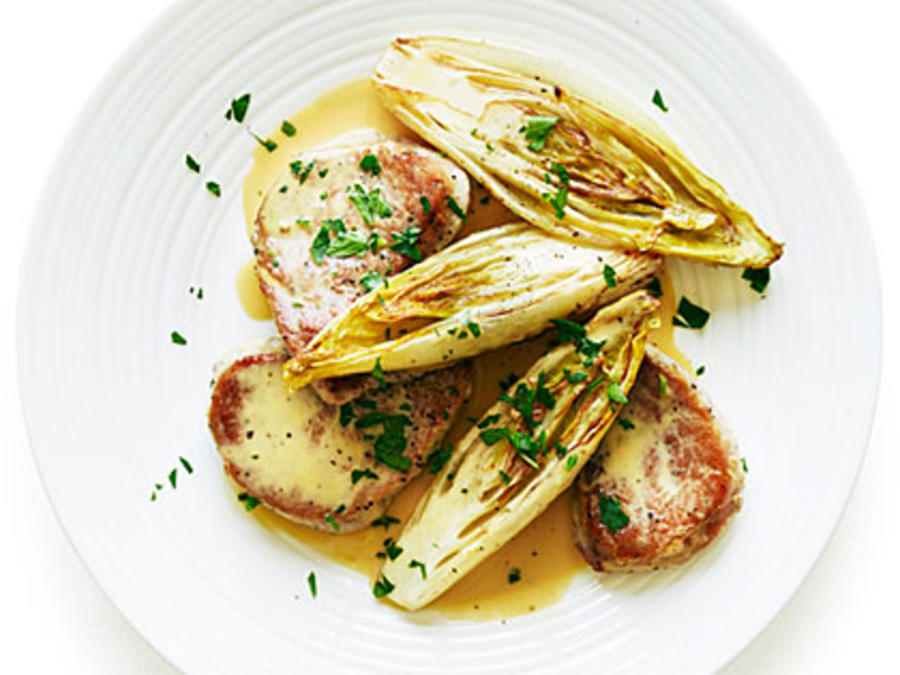Pork Medallions with Belgian Endive Recipe Sunset Magazine