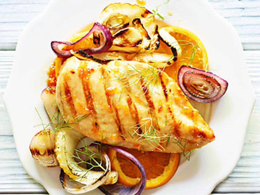 Grilled Chicken and Fennel with Orange Glaze Recipe Sunset Magazine