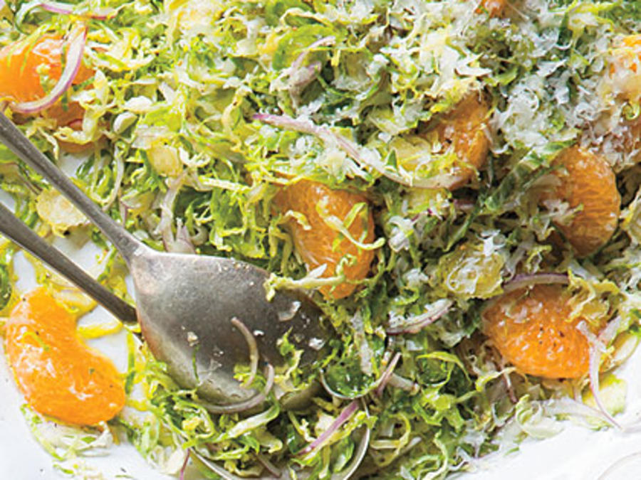 Brussels Sprout Salad Pecorino Tangerines Recipe 0 Sunset Magazine