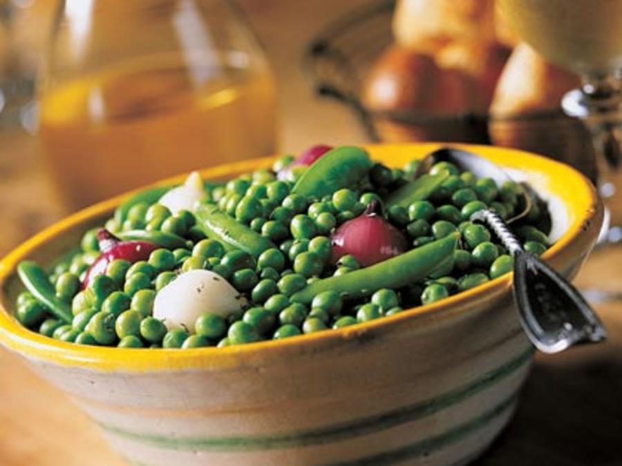 Trio of Peas with Pearl Onions Recipe Sunset Magazine
