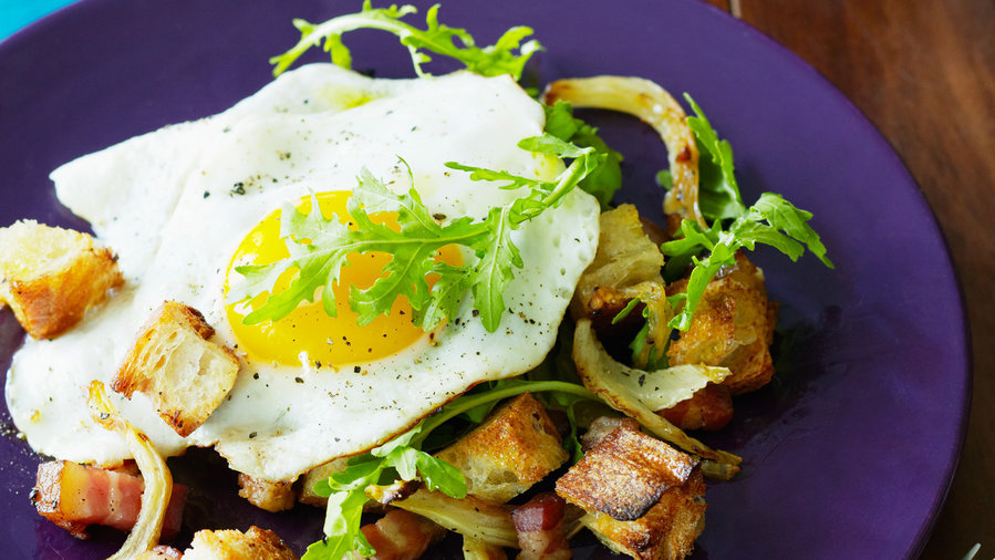 Roasted Fennel, Egg, and Pancetta Panzanella