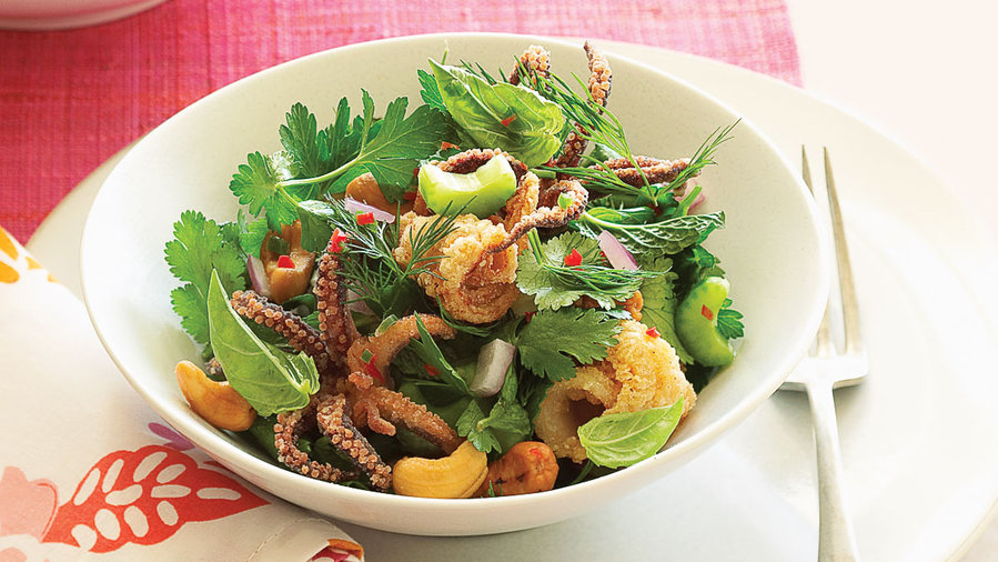Vietnamese Calamari Herb Salad