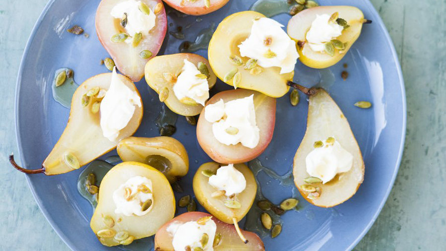 Ceja: Sauvignon Blanc–Poached Pears with Spicy Pepitas (1013)